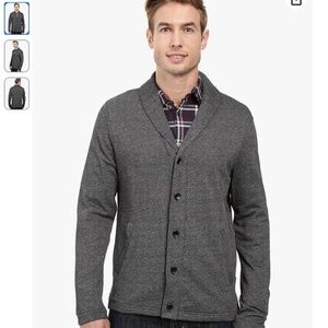 Perry Ellis Gray Cardigan Sweater Top